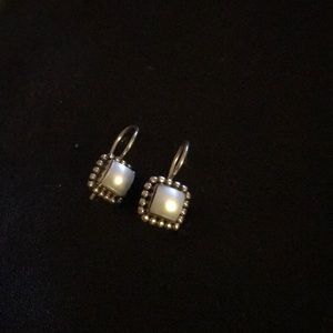 Silpada earrings, pearl. 925